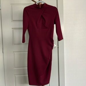 Maroon office dress